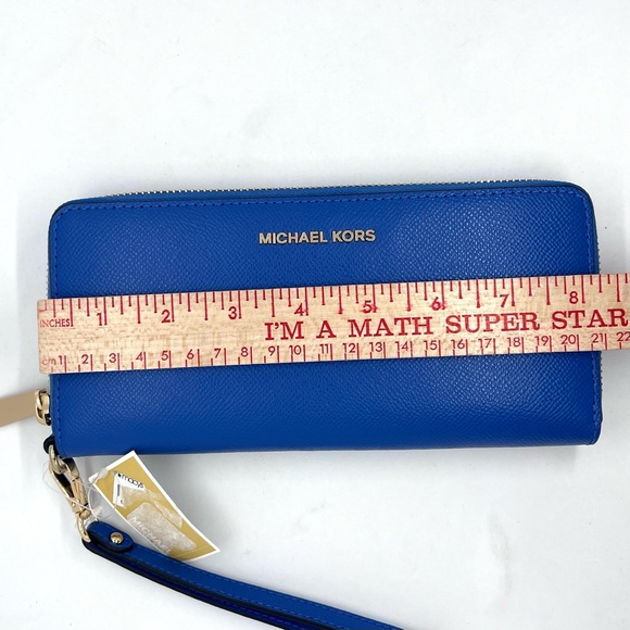 Michael Kors Jet Set Travel Continental Wallet – Vintage Blue – NWT - Picture 15 of 16